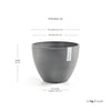Ecopots Antwerp - vaso tondo basso da interno/esterno