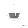 Ecopots Sofia - vaso per orchidee ovale da interno/esterno