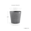 Ecopots Amsterdam - vaso tondo basso da interno/esterno