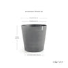 Ecopots Amsterdam Wheels - vaso tondo con rotelle da interno/esterno