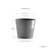 Ecopots Amsterdam - vaso tondo basso da interno/esterno