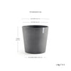 Ecopots Amsterdam - vaso tondo basso da interno/esterno